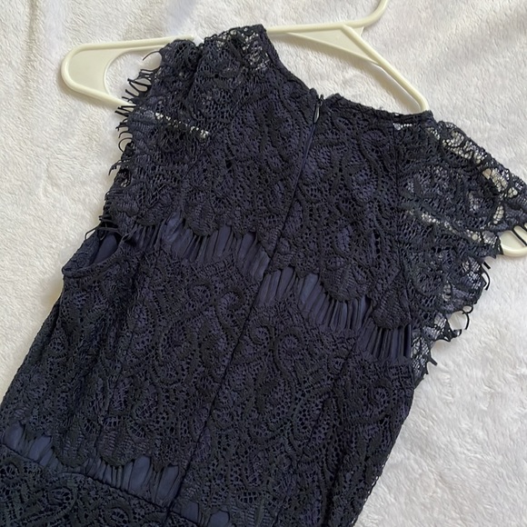 Navy Blue Lace Dress - Picture 5 of 5